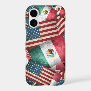 Drapeaux mexicain et américain