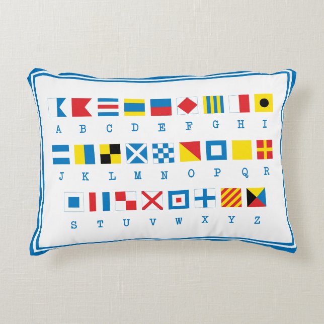 Drapeaux nautiques Signaux maritimes Coussin d'asc (Devant)