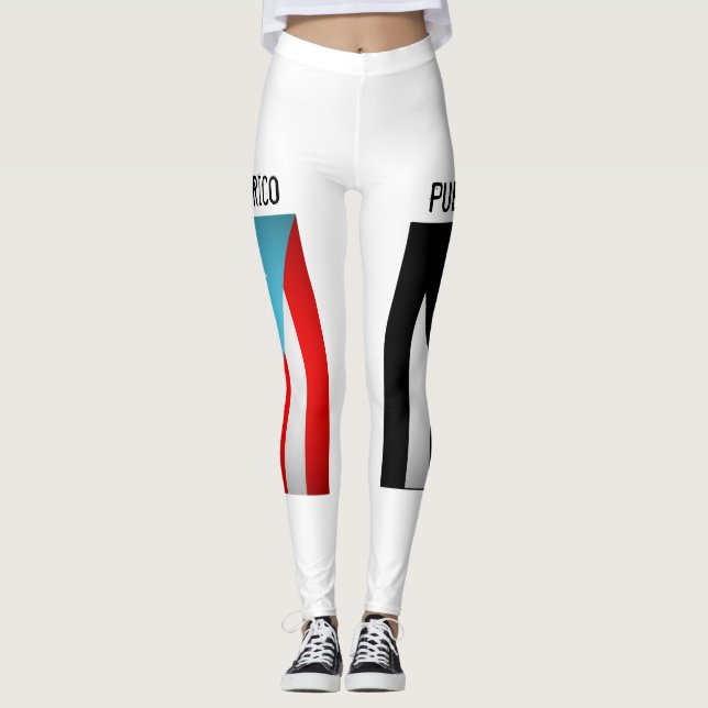 Drapeaux portoricains Leggings (Devant)