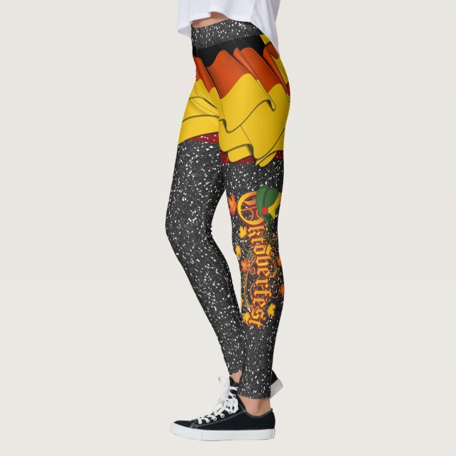 Draped ILLUSION German Oktoberfest Pop Leggings (Left)
