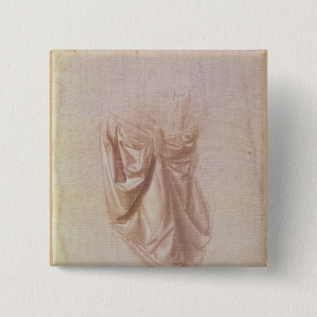 Drapery study 2 inch square button (Front)