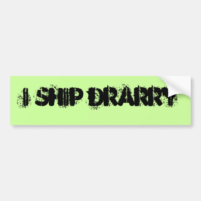 Drarry Fan-fiction Merch Bumper Sticker (Front)