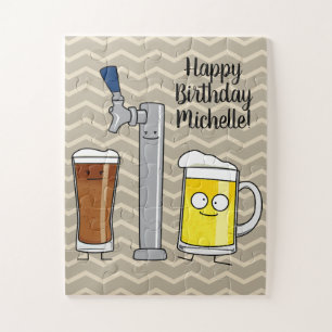 Draught   Beer lager tap stout alcohol foam mug Jigsaw Puzzle