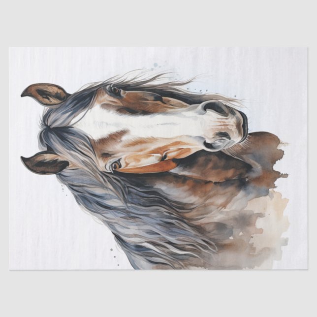 Draught Horse Decoupage Tissue Paper (Front)