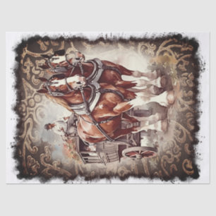 Draught Horse Decoupage Tissue Paper