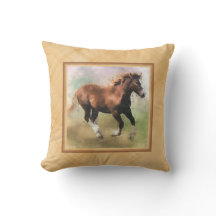 Draught   horse foal cushion