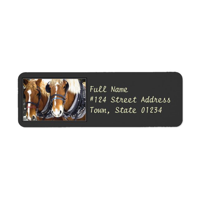 Draught Horse Return Address Label (Front)