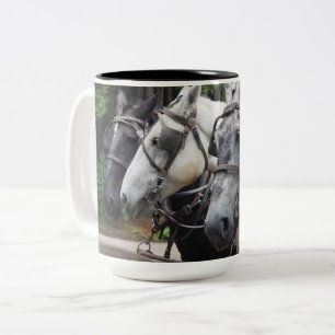 Draught   Horses 842 Two-Tone Coffee Mug
