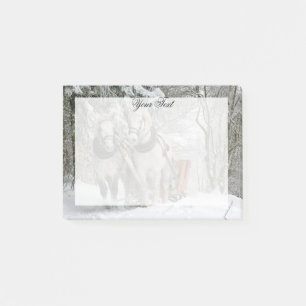Draught Horses Christmas Personalized Post-it Notes
