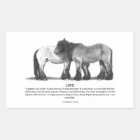 Draught Horses in Pencil: Bible Verses About LOVE