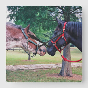 Draught Horses Wall Clock