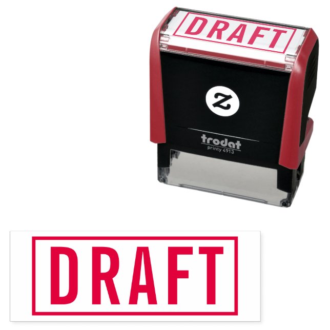 Draught Office Business  Self-inking Stamp (In Situ)