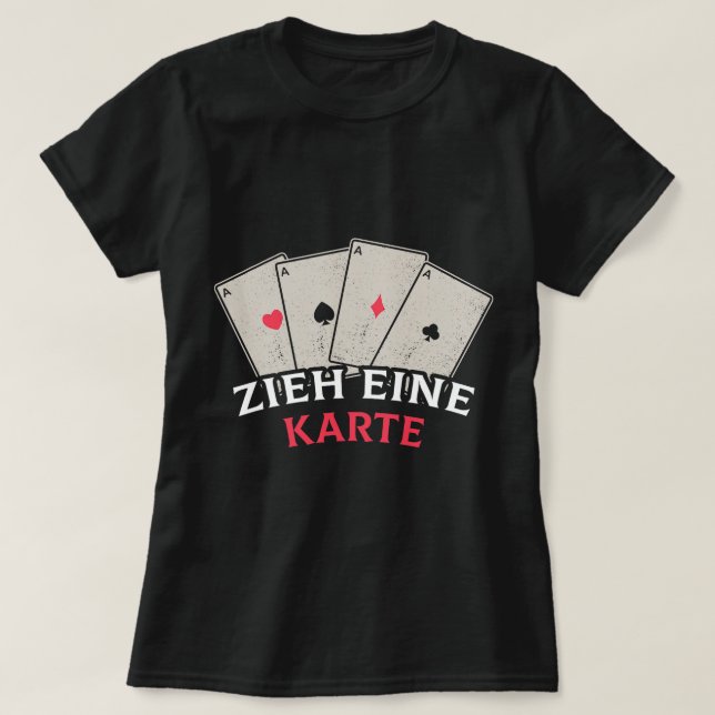 Draw a card wizard saying magic trick T-Shirt (Design Front)