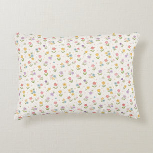 Draw a Flower for Me Accent Pillow