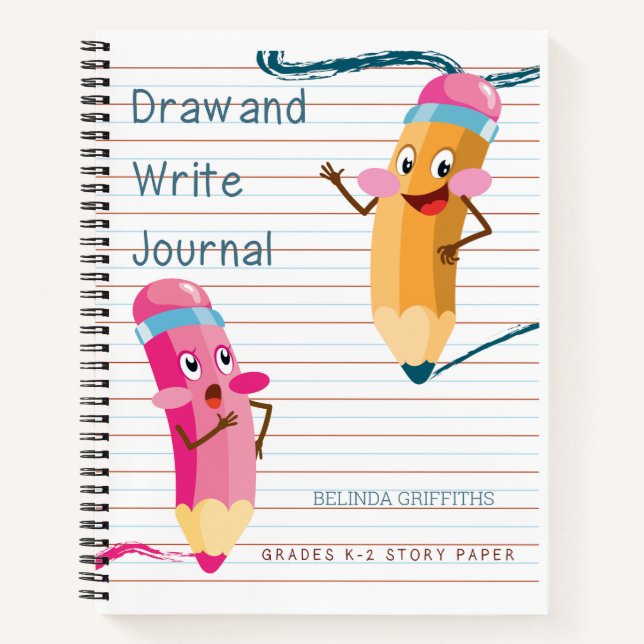 Draw and Write Practice Personalized Notebook (Front)