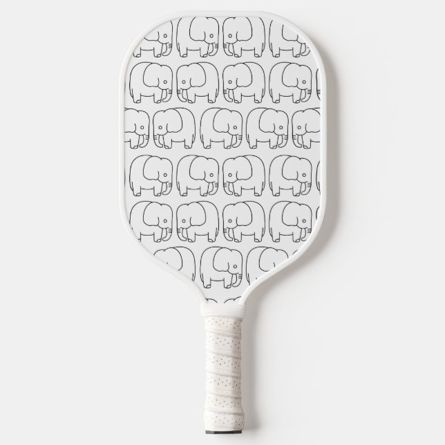 Draw Baby Elephant Pickleball Paddle (Front)