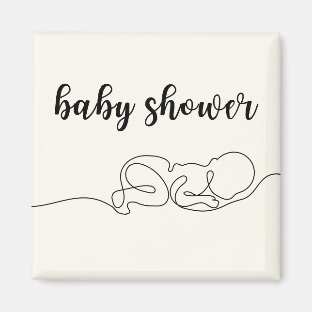 Draw Baby Minimalist Baby Shower  Magnet (Front)