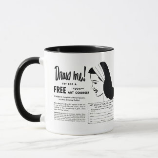Draw Me - Vintage Art School Drawing Contest Mug
