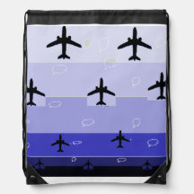 Draw string backpack in blue