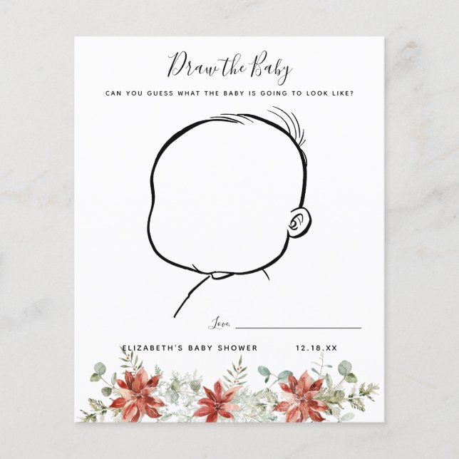 Draw the Baby | Baby Shower Game (Front)
