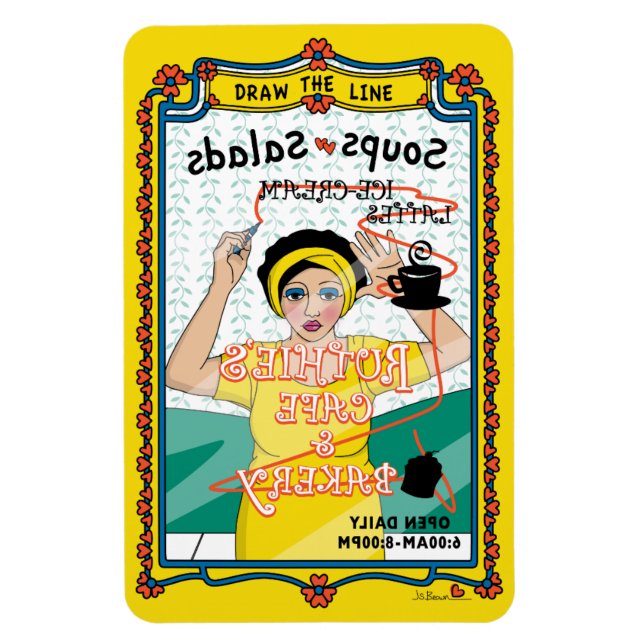 Draw the Line_B_4x6 Refrigerator Magnet (Vertical)