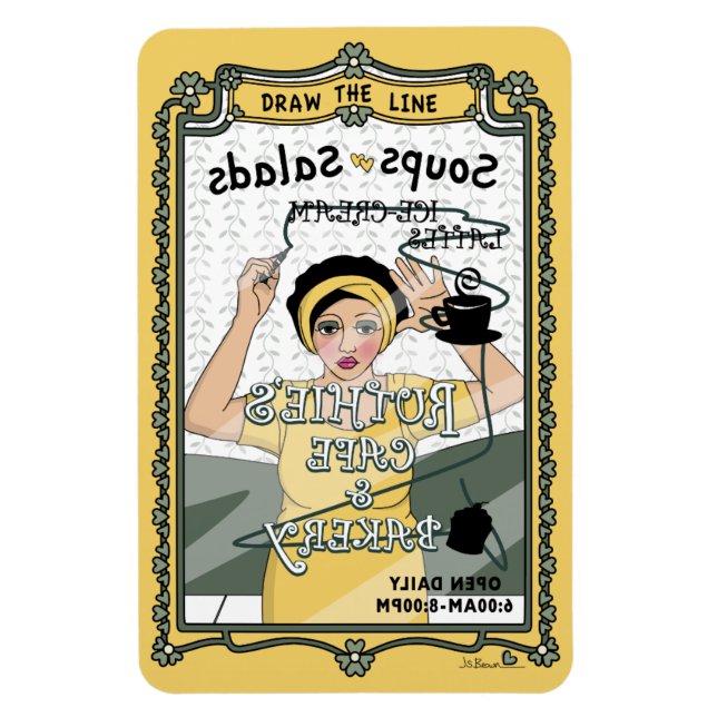 Draw the Line_C_4x6 Refrigerator Magnet (Vertical)