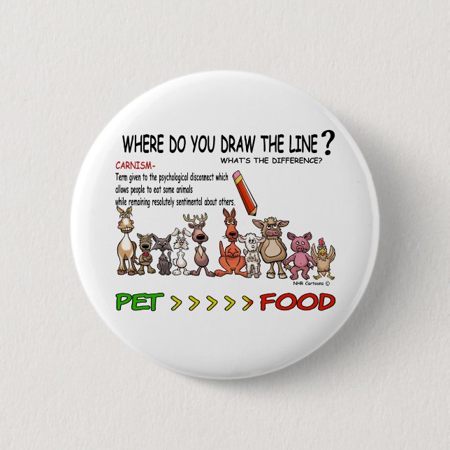 DRAW THE LINE  CARNISM 2 INCH ROUND BUTTON (Front)
