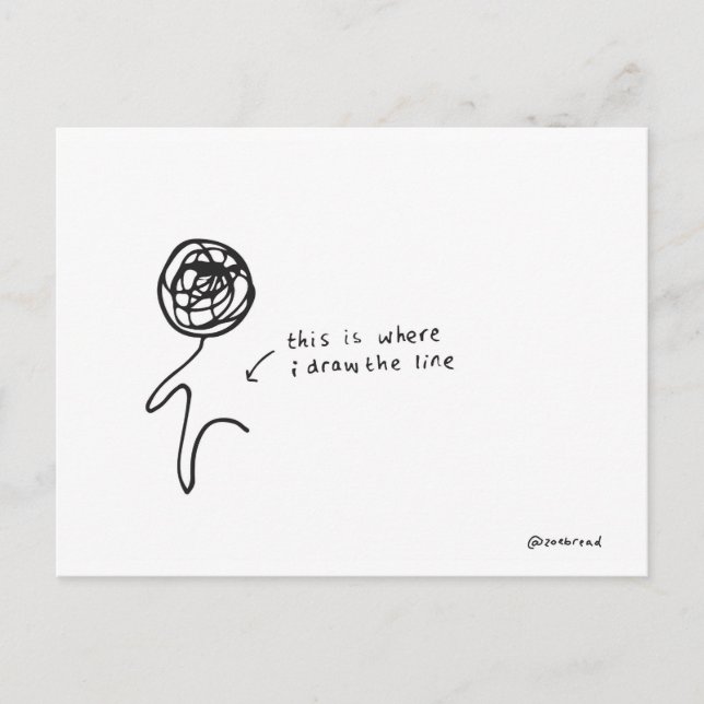 draw the line postcard (Front)