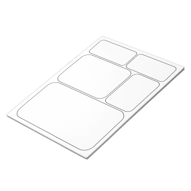 Draw Your Own Comics Story Blank Templates Notepad (Angled)