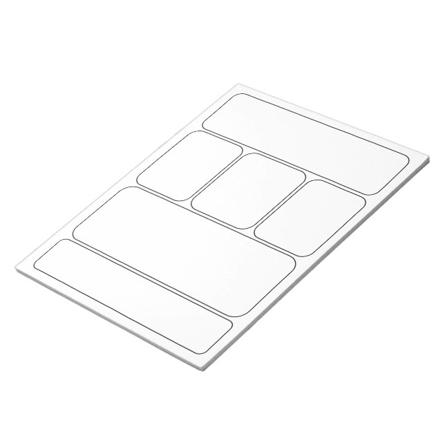 Draw Your Own Comics & Story - Blank Templates Notepad (Angled)