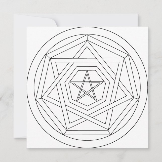 Draw Your Own Sigil Sigillum Dei Occult Star Card (Front)