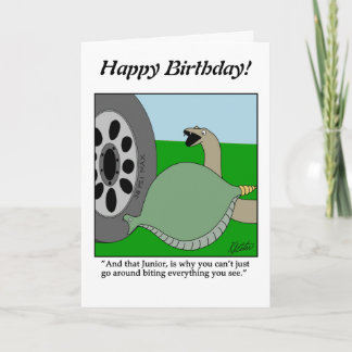 Drawing a Blank - Snake Bites Tire - Customize it Card