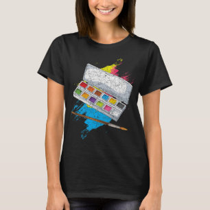 Drawing Art Painting Doodling Paint Palette Artist T-Shirt