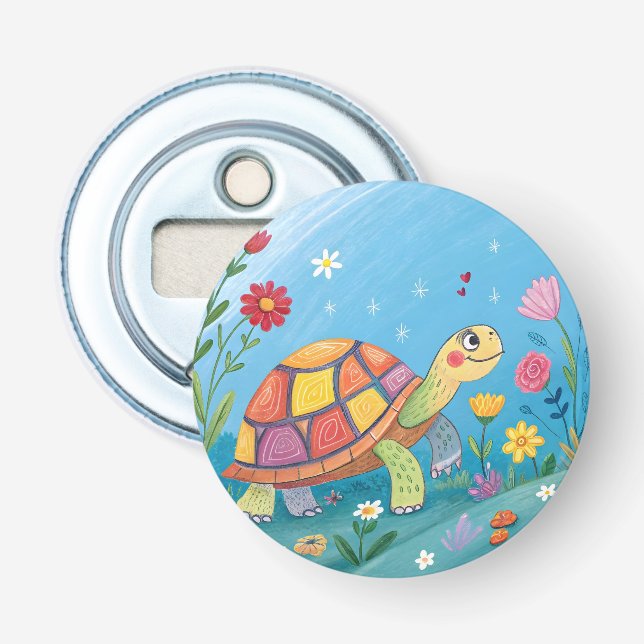 Drawing Baby Turtle Bottle Opener (Front)