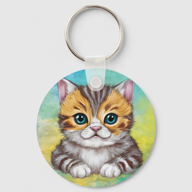 Drawing Cat Keychain (Front)