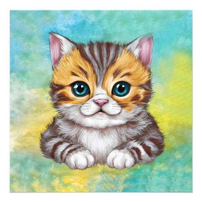 Drawing Cat Photo Print (Front)