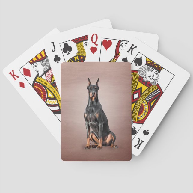 Drawing Doberman dog Playing Cards (Back)