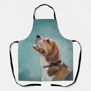 Drawing Dog Beagle Apron