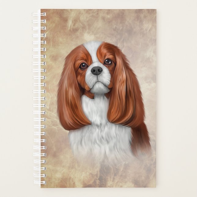 Drawing Dog Cavalier King Charles Spaniel Planner (Front)