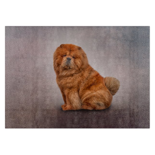 Drawing dog chow chow cutting board (Front)
