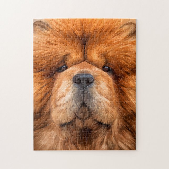Drawing dog chow chow jigsaw puzzle (Vertical)
