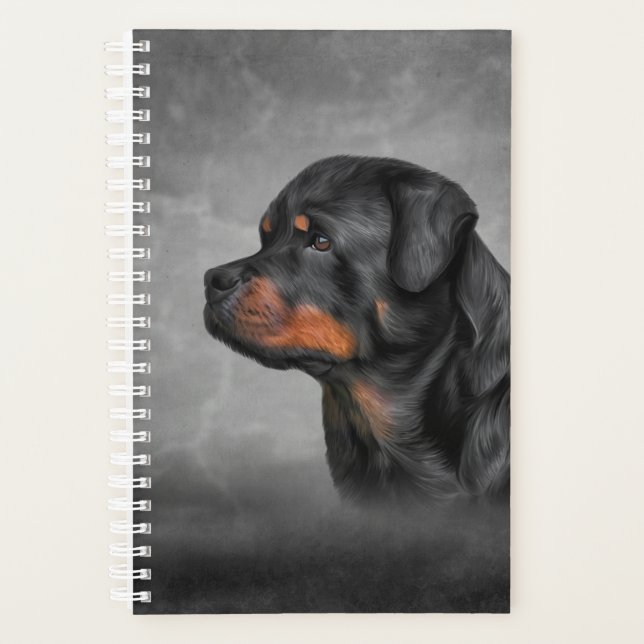 Drawing dog rottweiler planner (Front)