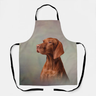 Drawing funny Vizsla Pointer Apron
