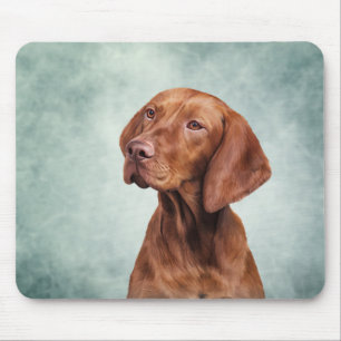 Drawing funny Vizsla Pointer Mouse Pad