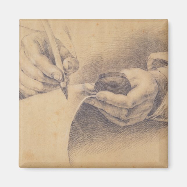 Drawing Hands, 1798 Magnet (Front)