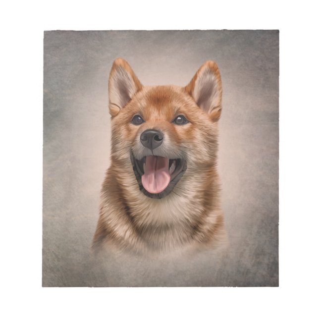 Drawing Japanese Shiba Inu dog Notepad (Front)