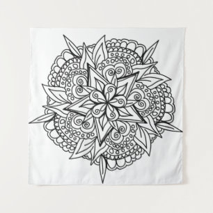 Drawing mandala design cool tapestry