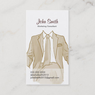 Drawing Men's Suit Profile Card