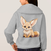 Drawing of a Fennec, Desert Fox, en dessin animé