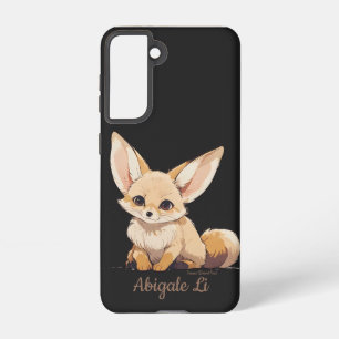 Drawing of a Fennec, Desert Fox, in Cartoon style Samsung Galaxy Case